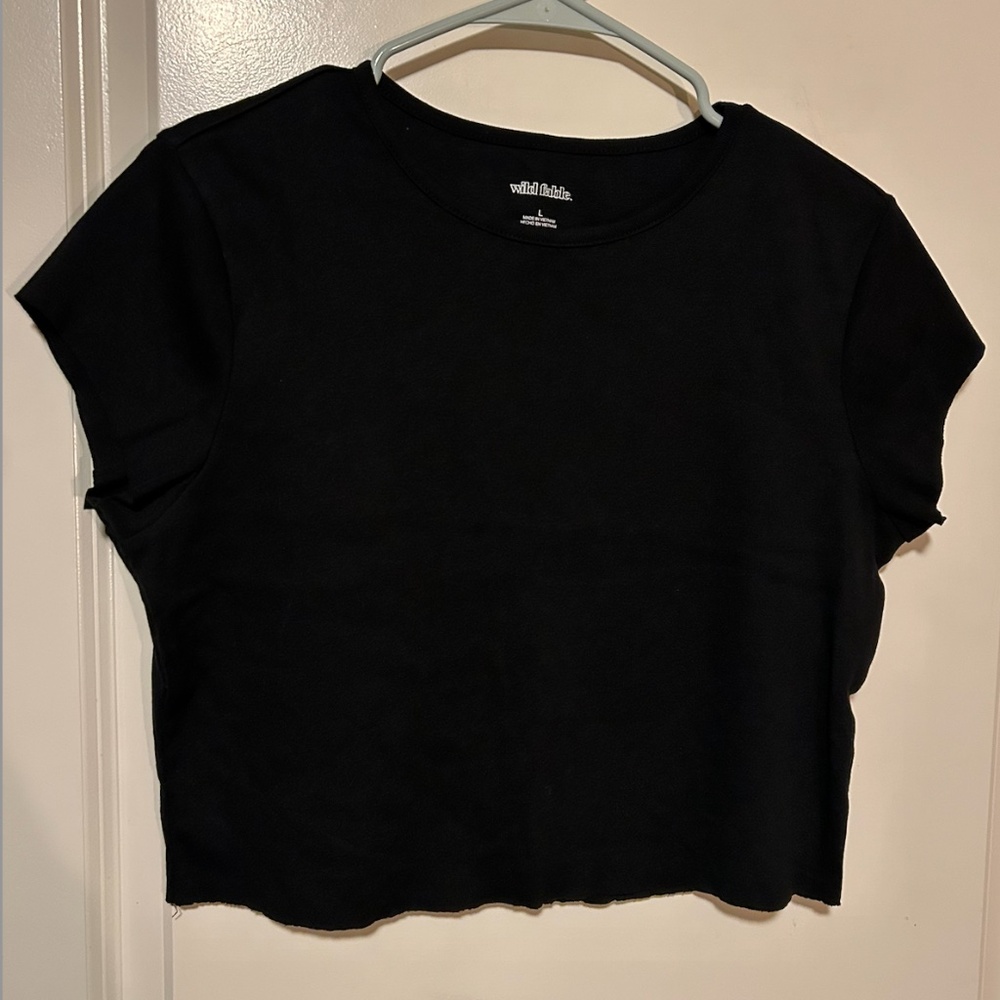 Black Extra Cropped Tshirt - Wild Fable